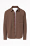 Men's Regular Fit Lycra Lined Ottoman Fabric Jacket Shirt