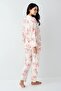 9058 Women's Dusty Rose Dressing Gown with String Straps and Lace Detail 3-Piece Pajama Set - 3
