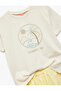 Printed Short-Sleeve Crew Neck Cotton T-Shirt and Shorts Set - 3