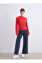 Lcwaikiki Classic Red Crew Neck Self Patterned Women's Knitwear Sweater W5Dc32Z8 - 3