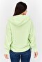 Women Ruched Long Sleeve Hoodie, Light Green - 3