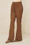Slit Detail Suede Pants 70904 - 2