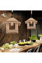 A F N LIGHTING Hand-Woven Rope Pendant Light - Rustic Pavilion Hanging Lamp for Restaurant, Cafe, an - 4