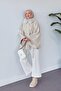 Fur Collar Poncho Beige - 3