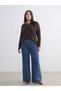 Brown Crew Neck Women's Knitwear Sweater - 6