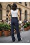 Wide Leg High Waist Palazzo Pants - 3
