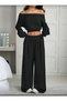 Şardonlu Winter Women's Sweatpants Wide Leg Baggy Plus Size with Pockets Adjustable Waist - 2