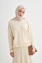 Ribbed Knitwear Skirt Set Cream - 4