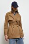 Mora Short Trench Coat Camel - 2