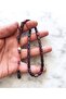 Burgundy Blue Capsule Cut Camphor Wood Signed Model Prayer Beads - 3