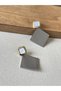 316 L Surgical Steel Stone Plate Stylish Design Steel Earrings