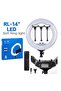 14-inch LED Ring Light with 2.1m Adjustable Tripod Stand and Remote Control for Live Streaming (93 c