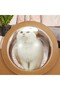 Spaceship Alpha, Warm and Cozy Pet Bed for Cat & Dog, Yellow Wood Color, 42×42×60 cm - 2