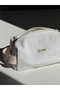Handmade Off-White Velvet Makeup Bag Orven Collection Fog - 2