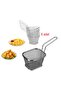 Serving basket, chips, potato serving and cooking strainer 11x9x6.5 cm 6 pieces