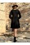 New Season Ruched Two-Thread Dress Women's Mini Length Buttoned Square Neck - 3