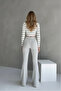 Set of 2 - Fishing Collar Long Sleeve Crop with Sharpened Edges, Spanish Legging Style Tights - 7