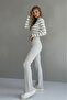 Set of 2 - Fishing Collar Long Sleeve Crop with Sharpened Edges, Spanish Legging Style Tights - 3