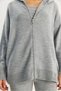 Women's Gray Relax Fit Hooded Cardigan High Waist Pants Knitwear Set Tt251003 60283645 - 7