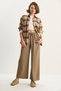 Women's Mink High Waist Elastic Waist Tie Detailed Pocketed Fabric Loose Trousers 4031 60283636 - 3