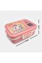 Dual Layer Bento Lunch Box with 3 Compartments – Microwaveable Retro Cartoon Lunch Containe - 3