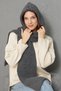 Women's Soft Textured Hooded Scarf Thessaloniki Knitted Hooded Shawl 13038 Anthracite