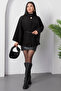 Belted Buttoned Poncho Dks1338 - 2