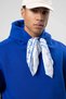 Oversize scarf detailed hooded sweatshirt cobalt blue - 4