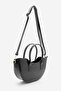 Women's Zipper Closure Hand and Shoulder Bag Foren Black - 4