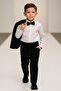 Boy's Zr Suit with Jacket / Jacket, Pants, Shirt, and Bow Tie Is Slim Fit - 2