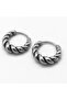 Mesh Design Threaded Unisex 316L Stainless Steel Non-Tarnish Earrings Pair