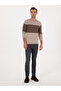 Ecru Regular Fit Wool Blend Crew Neck Knitwear Sweater 50293797-Vr019 - 4