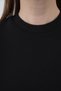 Women's Cotton 3 Thread Non-Fleece Oversize Sweatshirt & Wide Leg Sweatpants Set-Black - 5
