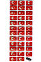 ملصق ملصق منقوش لدفتر التخطيط (cb343) مقاس 16x7 سم - علم تركيا - 2
