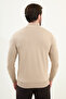 Plain Slim Fit Zippered Half Fisherman Men's Knitwear Sweater Dark Stone - 11561.25K - 3