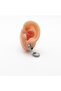 Straight Line Model Threaded Ring 316L Stainless&Non-Tarnish Steel Earrings