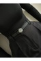Trace Rose Silver Buckle Model Women's Belt Waist Belt Coat Belt Dress Belt Trouser Belt