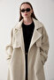 Ecru Vorkuta Belted Coat - 407007 - 6