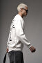 Crew Neck Men's Sweatshirt with Embroidery Detail on the Back - 3