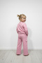 Heart Embroidered Pink Wide Leg Children's Tracksuit Set (3-10 Years) - 3