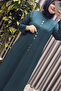 Women's Clothing Plus Size Rivet Decorated Long Dress - 8