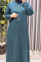 Women's Clothing Plus Size Rivet Decorated Long Dress - 3