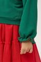 New Year's Outfit with Glittery Tulle Skirt, Girls' Top and Bottom Set, New Year's Green - 6