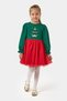 Glittery Tulle Girl's New Year's Dress in New Year's Green - 2