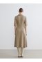Lcwaikiki Classic Brown Polo Collar Waist-Fitted Dress - 4
