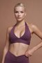 Ivy Front Gathered Plum Seamless Scrunch Recovery Women's Sports Leggings - 7