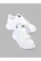 Women's High Sole White Color Lace-Up Comfortable Fit Sports Shoes Casual Sneakers - 2