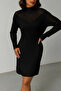 Women's Mesh Detailed Mini Knit Dress - 2