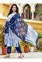 Blue Rayon Printed Salwaar Kameez Dupatta - ALV1334 | Blue - 3