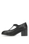 2512705K Women's Genuine Leather Classic Heeled Shoes Black - 3